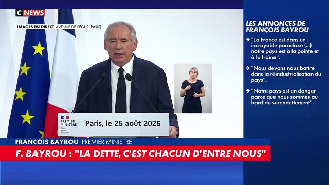 François Bayrou va engager la responsabilité de son gouvernement à l'Assemblée : Emmanuel Macron a accepté de convoquer le Parlement en session extraordinaire le lundi 8 septembre