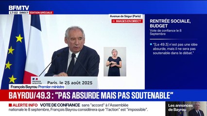 Discours de rentrée: "Je préfère reprendre des aides et donner plus de facilités d'action aux entreprises", déclare le Premier ministre
