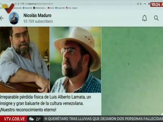 Pdte. Maduro lamenta la pérdida física de Luis Alberto Lamata un baluarte de la cultura venezolana
