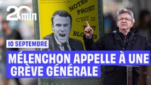 Jean-Luc Mélenchon appelle à une grève générale le 10 septembre