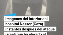 Imágenes del hospital Nasser tras el ataque israelí que deja al menos 20 muertos