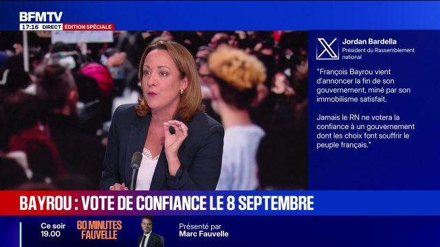 Vote de confiance: Jamais le RN ne votera la confiance dont les choix font souffrir le peuple français , lance Jordan Bardella