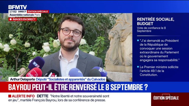 Discours de rentrée: J'ai vu un Premier ministre qui était sourd à la colère du peuple , estime Arthur Delaporte, député socialiste du Calvados