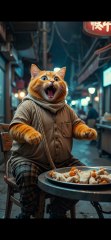 Funny Orange Cat Street Food Adventure😂💰 | Hilarious Cat Animation Shorts🐾