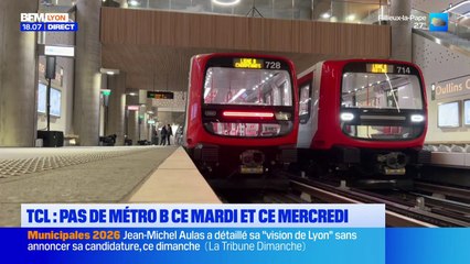 TCL : pas de métro B ce mardi et ce mercredi