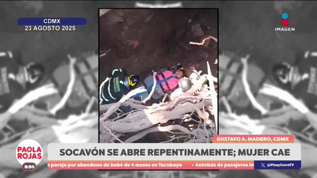 Mujer cae en socavón que se abrió repentinamente en CDMX | DPC con Paola Rojas