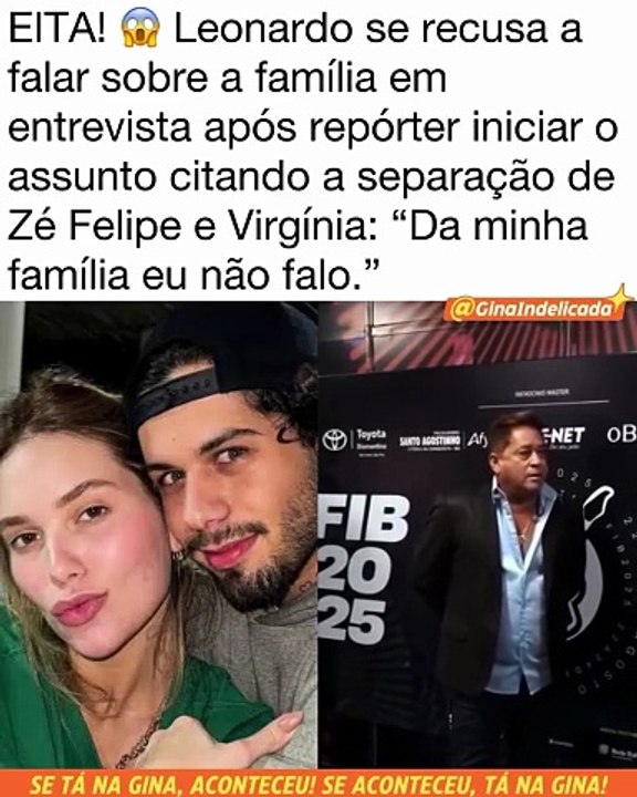 Leonardo se irrita e se recusa a responder pergunta sobre a família em entrevista; saiba qual