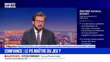 Vote de confiance du 8 septembre: "C'est une démission déguisée", affirme Philippe Brun, député PS de l'Eure