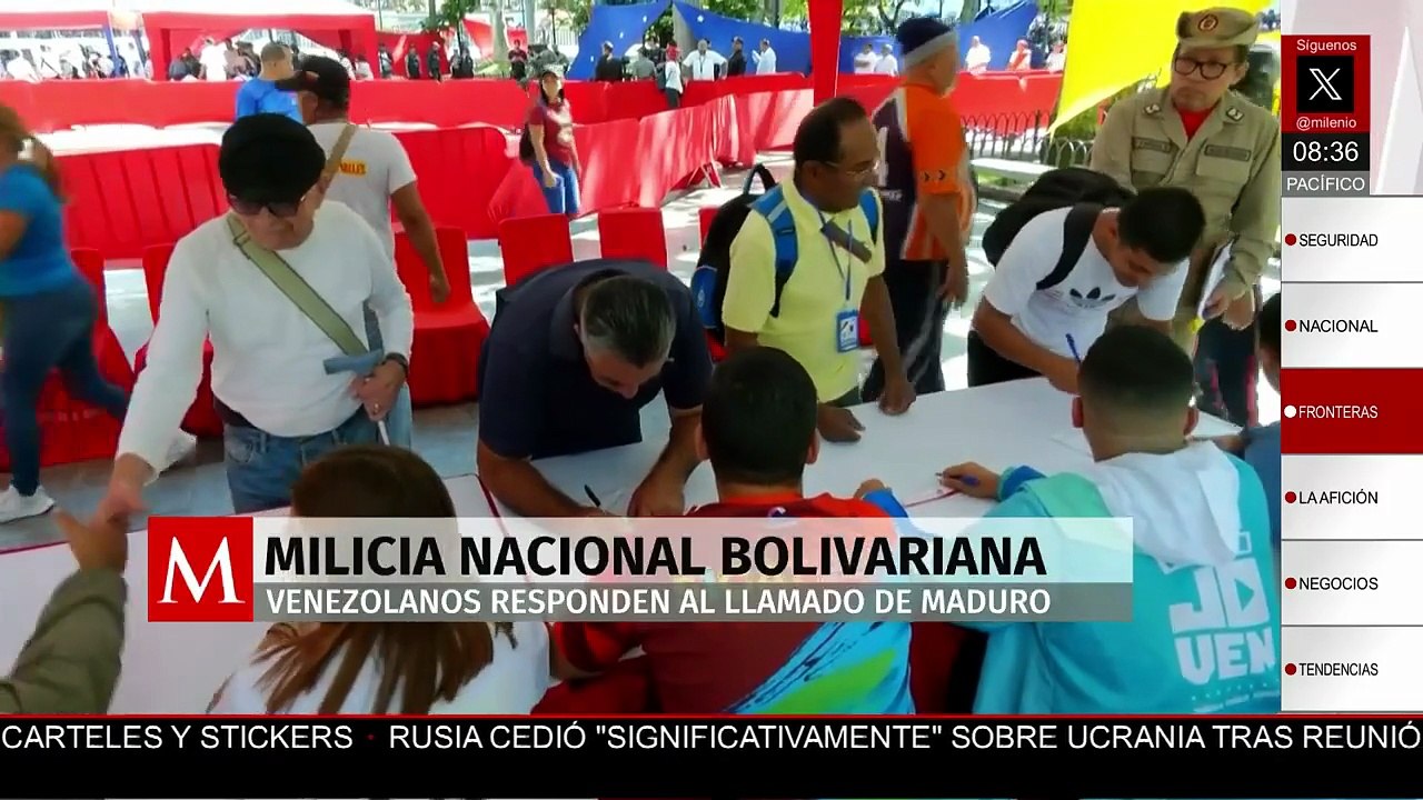 Venezolanos se enlistan en la milicia nacional bolivariana; responden al llamado de Maduro