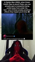 In SPIDER-MAN (2002) Green Goblin uses a trampoline