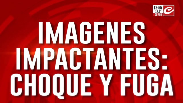 Imagenes impactantes: voló por los aires, cayó y quedó tirado