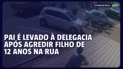 Pai é levado à delegacia após agredir filho de 12 anos na rua