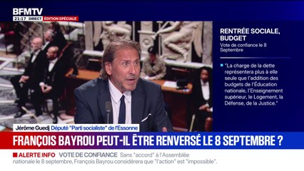 Discours de rentrée: "On est pas les perdreaux de l'année", déclare Jérôme Guedj, député porti socialiste