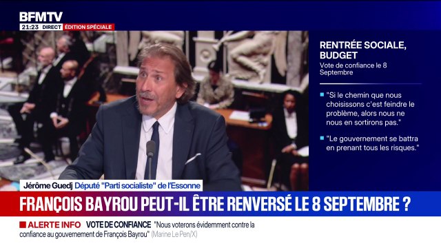 Discours de rentrée: François Bayrou n'a pas été capable d'imposer une autre méthode , estime Jérôme Guedj, député Parti socialiste