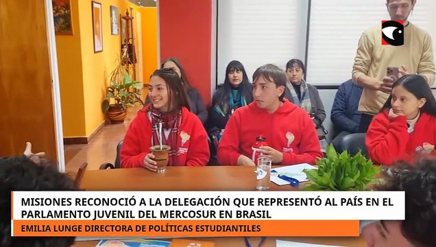 Misiones reconoció a la delegación de estudiantes que representó al país en el Parlamento Juvenil de