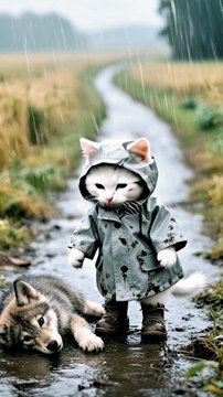 A Kitten Protected a Wolf Pup Against Its Own Family 🐱🐺. This emotional and heartwarming YouTube Shorts shows how a tiny kitten stood up against its own family to protect a helpless wolf pup. From unlikely animal friends to a touching rescue story,