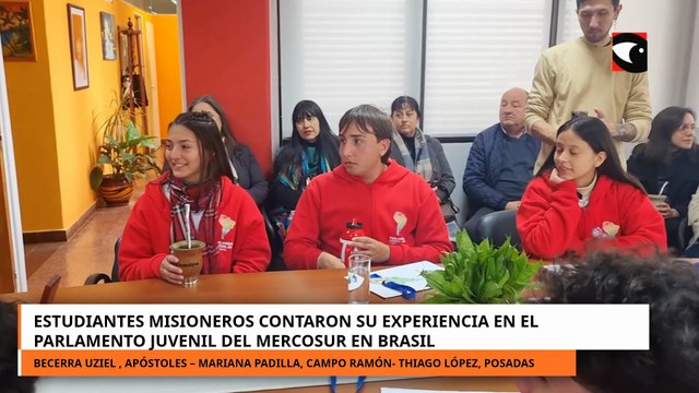 Misiones reconoció a la delegación de estudiantes que representó al país en el Parlamento Juvenil de
