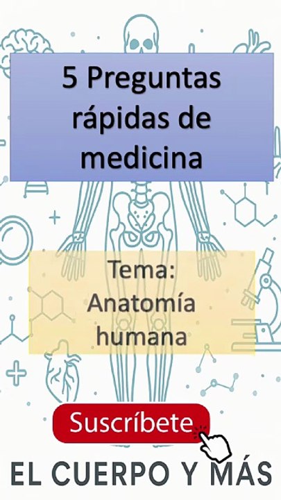 5 Preguntas rápidas de medicina - Tema: Anatomía humana Parte 1 #elcuerpoymas #medicina #salud #aprender