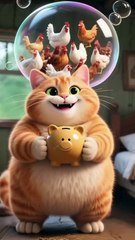 The Cat's Big Dream: From Roast Chicken to a Flood of Tears 🐱🐔💔#Funny Cats #Funny Stories#Viral