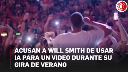 Acusan a Will Smith de usar IA para un video durante su gira de verano