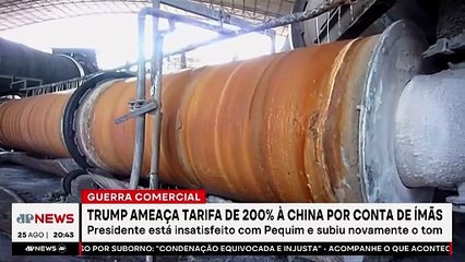 Guerra comercial: Trump ameaça tarifa de 200% à China por conta de imãs