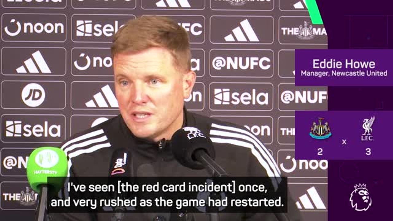 'Maybe I've got the wrong angle' - Howe in disagreement over Gordon red card