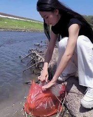 Releasing fish back into water!