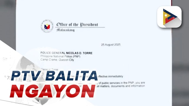 Kinumpirma ng Malacañang na ni-relieve na sa puwesto bilang PNP chief si PGen. Nicolas Torre III.