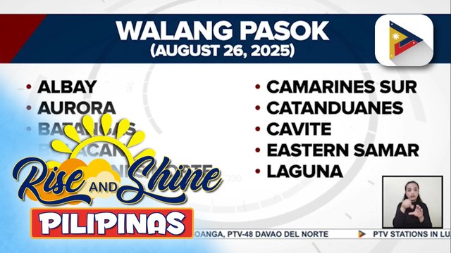 Pasok sa eskwela at trabaho sa ilang lugar, suspendido ngayong araw dahil sa masamang panahon