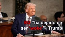 Trump celebra que EU “ha dejado de ser woke”; asegura que controlará Groenlandia