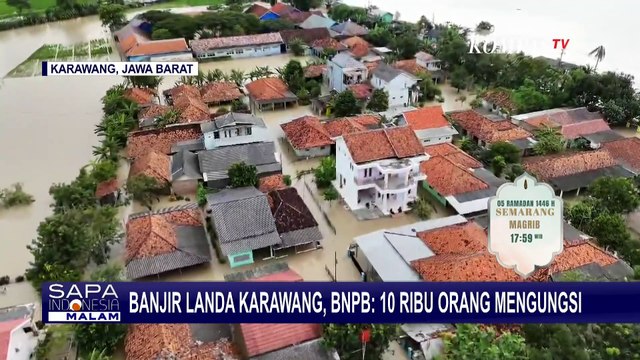 Pantauan Udara Banjir Karawang, 10 Ribu Orang Pilih Mengungsi | BENCANA BANJIR