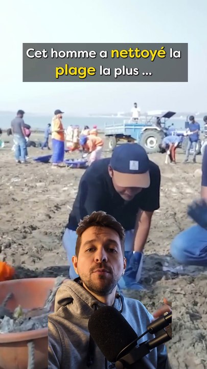 Il nettoie la plage la plus polluée du monde !