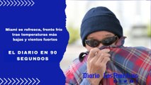 Miami se refresca, frente frío trae temperaturas más bajas y vientos fuertes | El Diario en 90 segundos