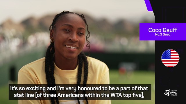 Gauff excited by the prospect of 'American dominance' ahead of Indian Wells