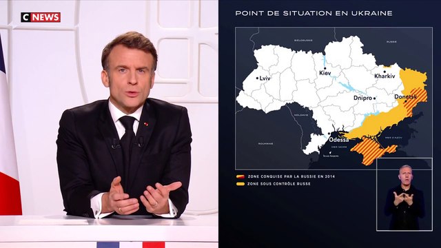 Emmanuel Macron : «La menace russe est là et touche les pays d'Europe, nous touche. La Russie a fait du conflit ukrainien un conflit mondial.