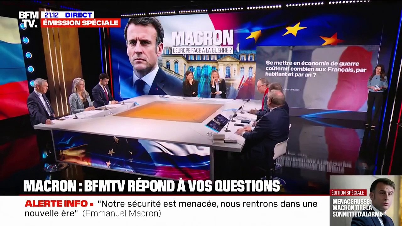 Combien ça coûterait aux Français, par habitant et par an, de se mettre en économie de guerre? BFMTV répond à vos questions