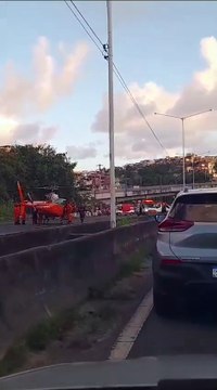 Acidente causa congestionamento na BR-324 nesta quarta-feira (05)