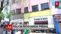 Policía resguarda edificio utilizado para narcomenudeo en CdMx
