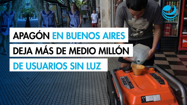 Un apagón en Buenos Aires dejó más de medio millón de usuarios sin luz