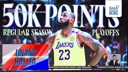 NBA star Lebron James, kauna-unahang player na umabot sa 50,000 career points para sa regular season at playoffs | Unang Balita