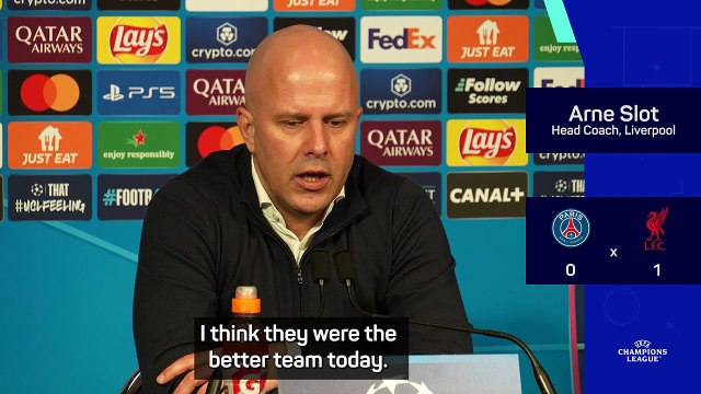 Slot reflects on 'lucky' win at PSG