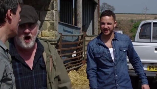 Emmerdale Cain Grabs & Punches Adam Barton 30th & 31st May 2013