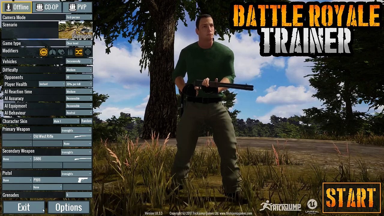 (Full Gameplay) Battle Royale Trainer [1080p] - No Commentary