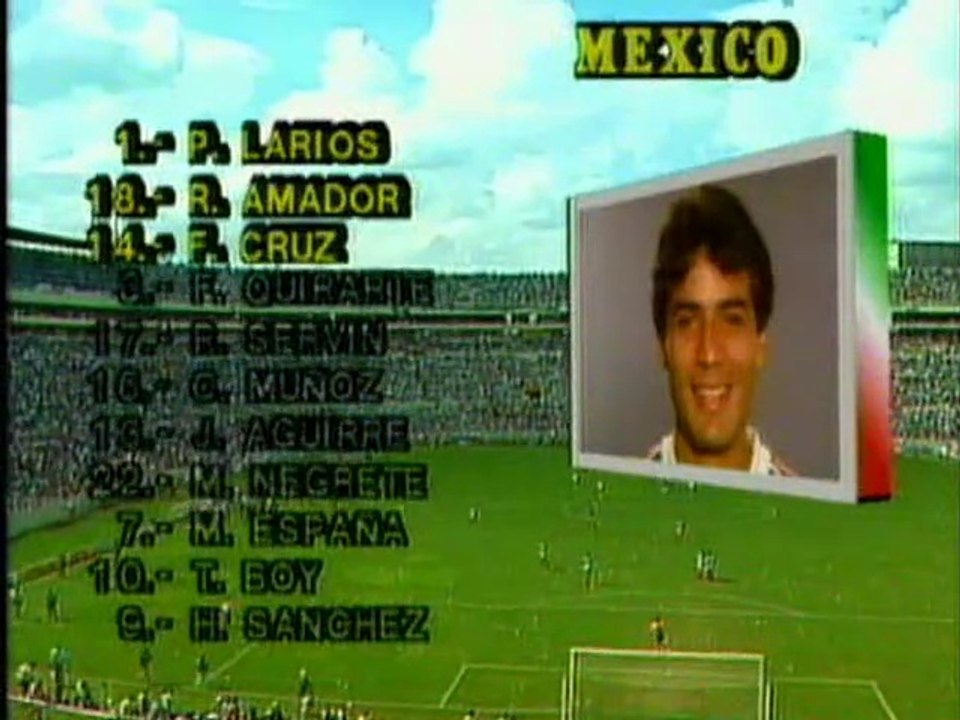 FIFA World Cup 1986 Germany FR v Mexico 21 June 1986 ZDF full broadcast 1/2