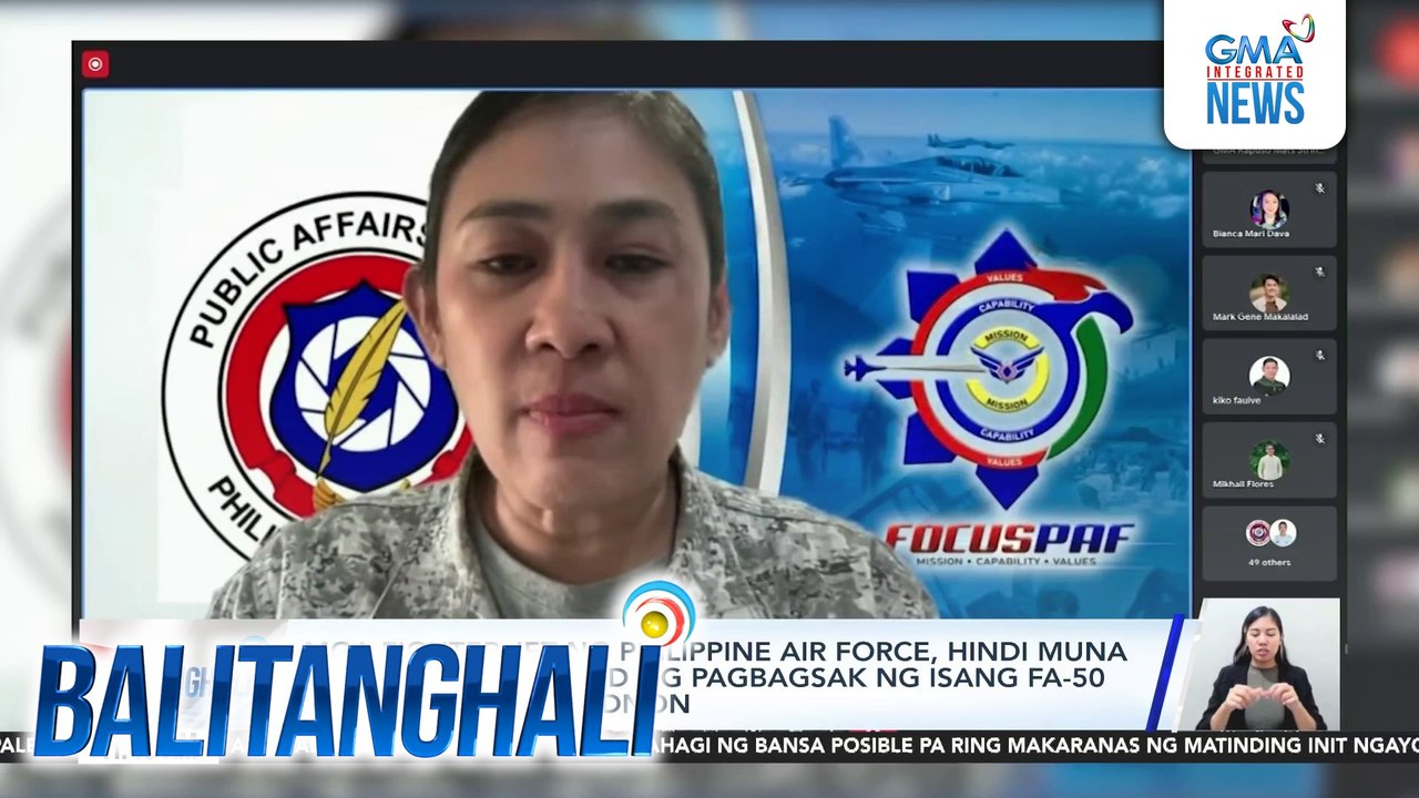 Mga fighter jet ng Philippine Air Force, hindi muna pinapalipad kasunod ng pagbagsak ng isang FA-50 fighter jet sa Bukidnon | Balitanghali