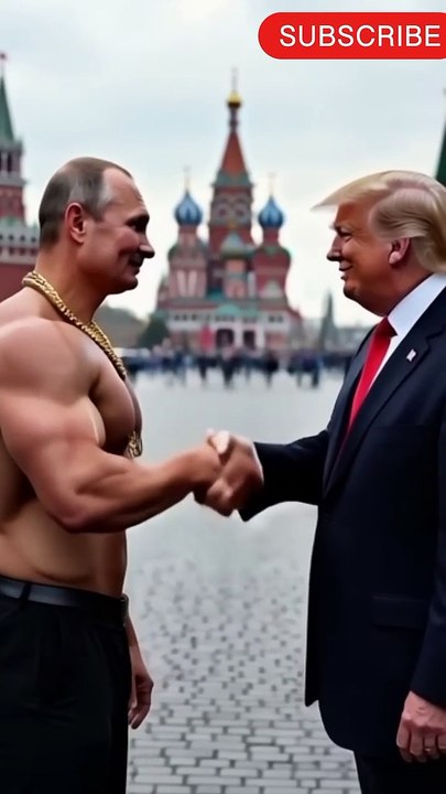 Donald Trump and Vladimir Putin at red square _ ai generated video _ ai video _ ai presidents  #ai