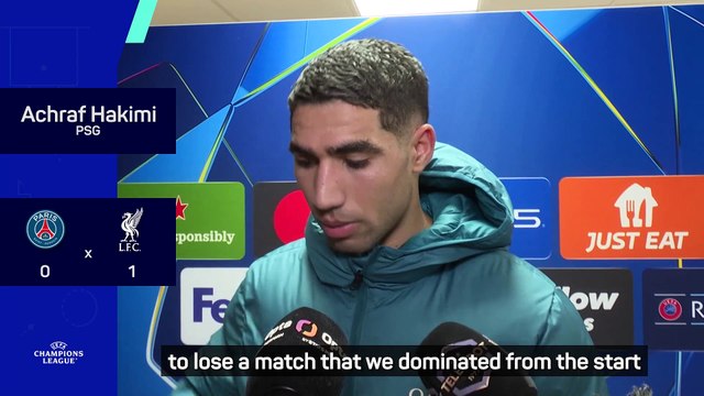Hakimi frustrated after 'dominating' Liverpool