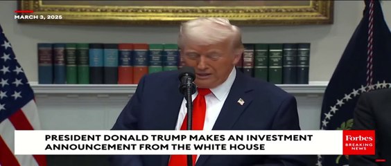Facebook Live 3-03-2025 President Donald Trump Makes An Investment Announcement From The White House