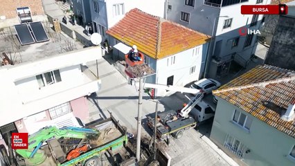 Bursa'da Yaren leylek için yuva hazırlandı