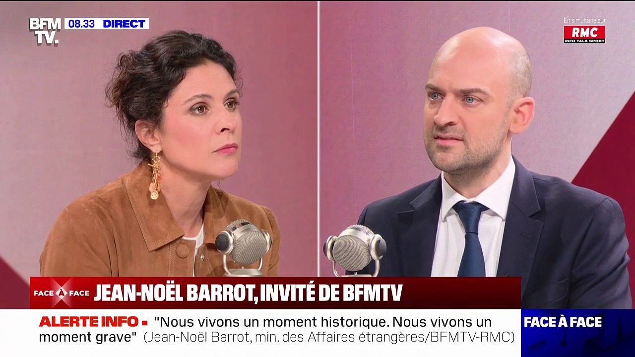 Guerre en Ukraine: "La ligne de front ne cesse de se rapprocher de nous", assure le ministre des Affaires étrangères Jean-Noël Barrot
